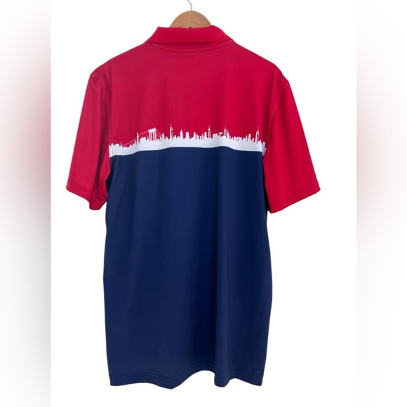 Vineyard Vines Performance Men’s Golf Polo Red White Blue Colorblock Stripe - Picture 5 of 5